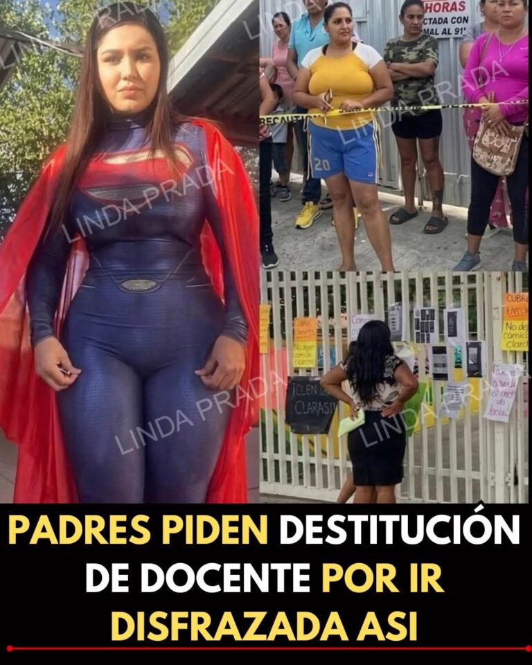 😳📚 Docente genera polémica tras asistir disfrazada a celebración escolar