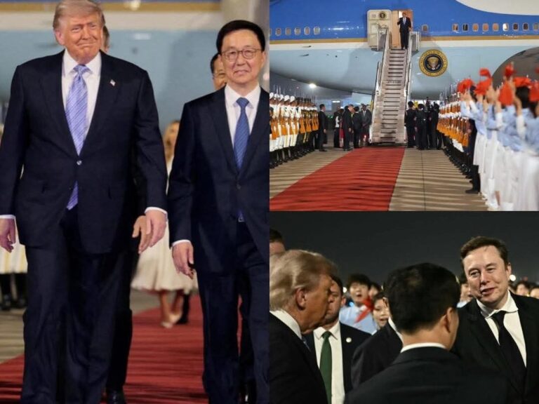 Donald Trump llegó a China para reunirse con Xi Jinping en medio de tensiones globales