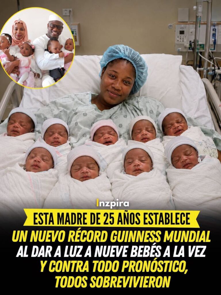 Madre da a luz a nueve bebés y protagoniza uno de los nacimientos más extraordinarios registrados