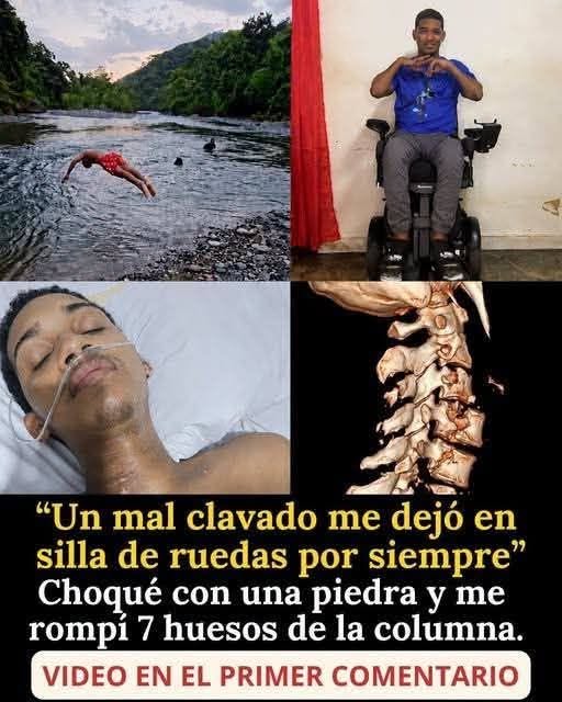 Un accidente en un río cambió para siempre la vida de un joven